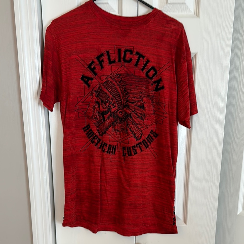 Affliction Red Graphic Men's Shirt